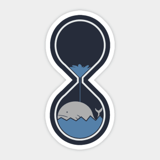 whale hourglass Sticker